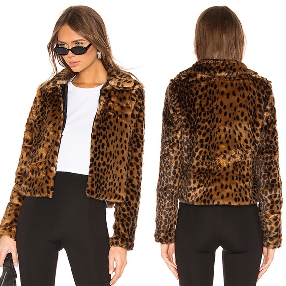 by the way. Jackets & Blazers - Revolve By The Way Casey Leopard Faux Fur Jacket